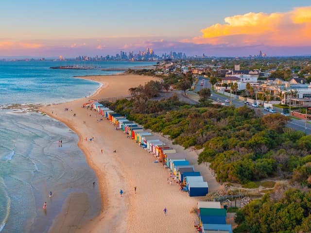 Tourism australia victoria melbourne brighton beach